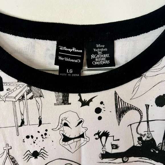 Disney Nightmare Before Christmas Black and White Graphic Dress - Picture 2 of 6